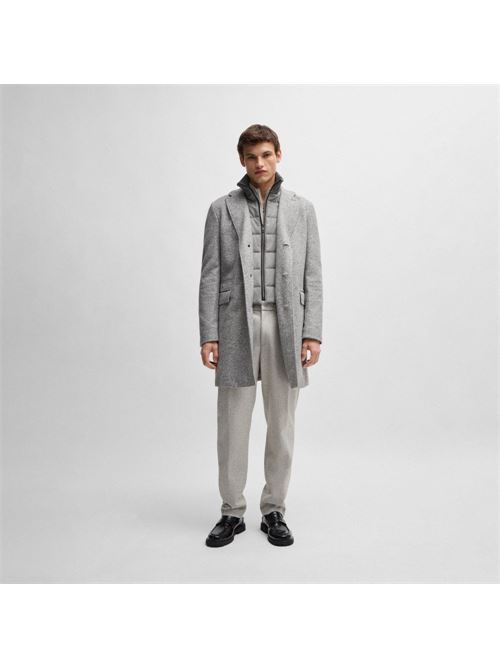 Gray wool blend coat BOSS | 50528131 H-HYDE-J-BIB-PAD.030